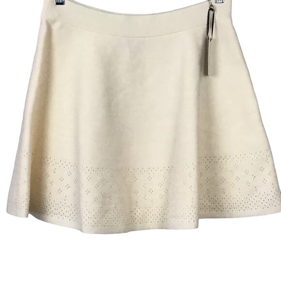 Revolve x Lovers + Friends Be Mine White Ivory A Line Circle Mini Skirt sz M NWT - Picture 7 of 14